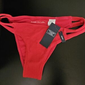 Abercrombie & Fitch cheeky red bikini bottoms size XS
